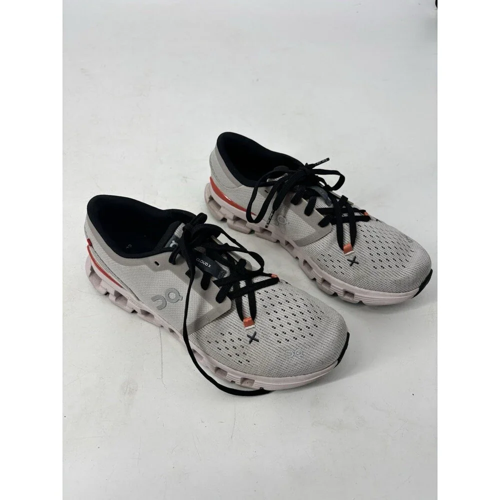 On Cloud X 4 Women’s 8.5 Silver Flame Running Training Shoes Sneakers EU 40